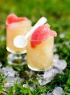 Glasses of frozen juice — Stock Photo
