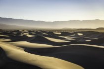 Shadowed Mesquite Flat Sand Dunes in Death Valley National Park, California, USA — Stock Photo