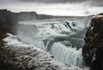 Vista panorámica de la cascada Gulfoss, Círculo Dorado, Islandia - foto de stock