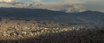 Vue panoramique de La Paz depuis El Alto, Bolivie, Amérique du Sud — Photo de stock