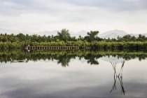 Vista do lago, Gili Meno, Lombok, Indonésia — Fotografia de Stock