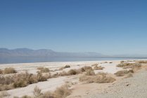 Landschaft Blick auf Salton Meeresküste unter klarem blauen Himmel — Stockfoto