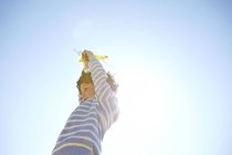 Ragazzo aquilone volante — Foto stock