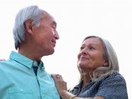 Older couple smiling together — Stock Photo