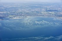 Vista aérea de la costa, Copenhague, Dinamarca - foto de stock