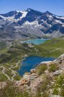 Scenic view of Alps mountains and lake, Piedmont, Italy — Stock Photo