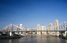 Histoire pont et rivière Brisbane — Photo de stock