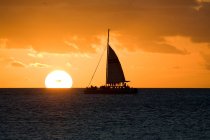 Gran ángulo de puesta de sol en Key West, estados unidos de América - foto de stock