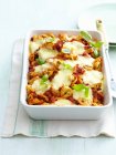Baked pasta with cheese — Stock Photo