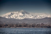 Mount Rosa beyond Lake Maggiore — Stock Photo