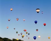 Colourful balloons in air — Stock Photo