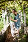 Couple going for a walk in nature — Stock Photo