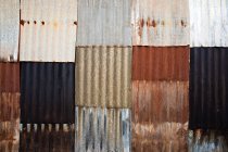 Corrugated iron wall, full frame — Stock Photo