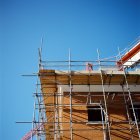 Building site with clear blue sky — Stock Photo