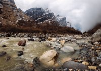 Базовый лагерь Мачапучаре, ABC trek, Annapurna Base Camp trek, Непал — стоковое фото