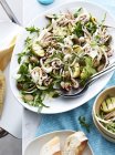 Dish of char grilled octopus salad — Stock Photo