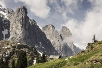 Dolomites view on Sella group, Alta Badia, South Tyrol, Italy — Stock Photo