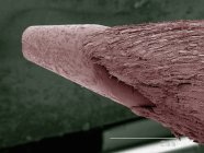 Coloured scanning electron micrograph of pencil nib — Stock Photo