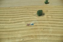 Traktor im Getreidefeld — Stockfoto