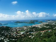 Aerial view of st thomas island in sunlight — Stock Photo