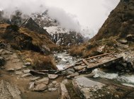 Chomrong Dorfgebiet, abc Trek (Annapurna Basislager Trek), Nepal — Stockfoto