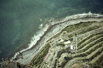 Вид с воздуха на побережье, Мадейра, Кабо-Жирао, Португалия — стоковое фото
