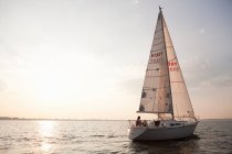 Yacht sailing on sea — Stock Photo