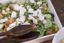 Salad with feta cheese — Stock Photo