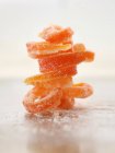 Stack of candied grapefruit — Stock Photo