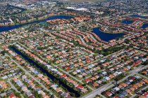 Aerial view of houses roofs on florida east coast — Stock Photo