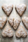 Biscuits au pain d'épice en forme de coeur — Photo de stock