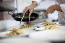 Cape Town, South Africa, chef working in kitchen — Stock Photo