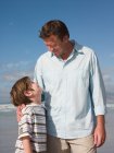 Father and son at the seaside — Stock Photo