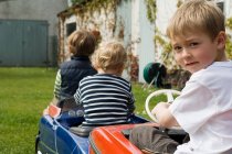 Children with toy cars — Stock Photo