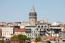 Observing view of Galata Tower, Istanbul, Turkey — Stock Photo