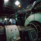 Vista interior de la maquinaria industrial - foto de stock