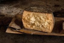 Різане колесо сиру — стокове фото