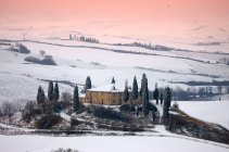 Valle d'Orcia in inverno — Foto stock