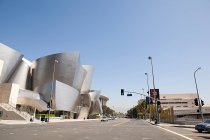 Innenstadt la Blick in Richtung Disney Concert Hall, Los Angeles County, Kalifornien, USA — Stockfoto