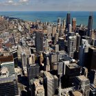 Вид на центр міста в Чикаго — стокове фото