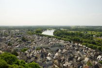 Vue aérienne de Chinon france — Photo de stock