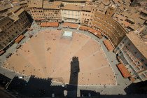 Aerial view of Piazza del Campo, Siena, Italy — Stock Photo
