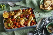Spanish Paprika Chicken baked with tomatoes — Stock Photo