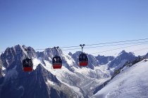 Cable cars in french alps — Stock Photo