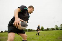 Gioco di rugby in azione — Foto stock