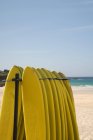 Surfboards at st ives in cornwall — Stock Photo
