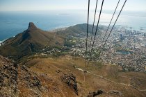 Вид Кейптауні з автомобіля кабеля — стокове фото