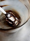 Chocolat noir fondu — Photo de stock