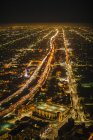 Vista ad alto angolo di città e autostrade, Los Angeles, California, Stati Uniti d'America — Foto stock