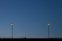 Street lights on London Bridge — Stock Photo
